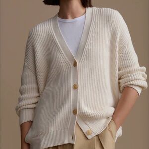 Jenni Kayne Cotton Cocoon Cardigan - M - Ivory